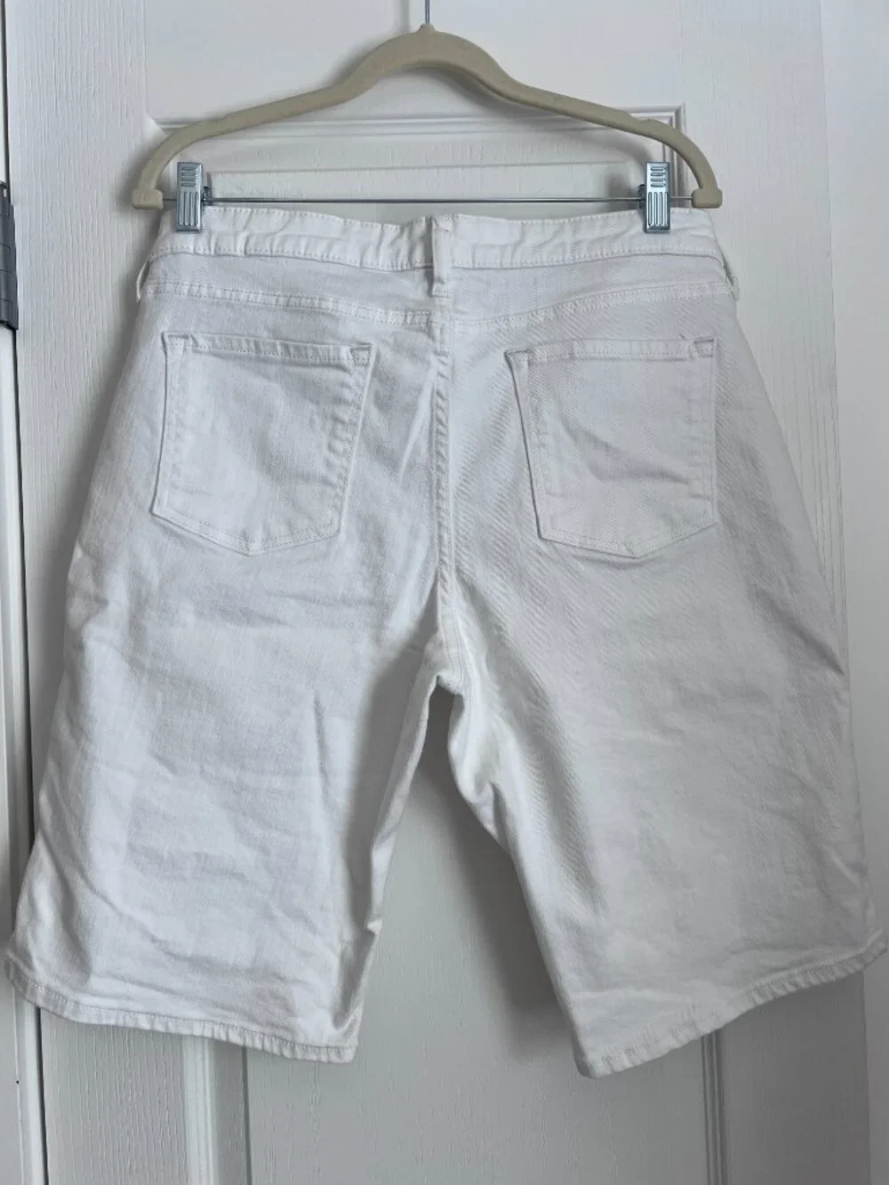 Gap Denim Bermuda Shorts White Size 14R Mid Rise Stretch